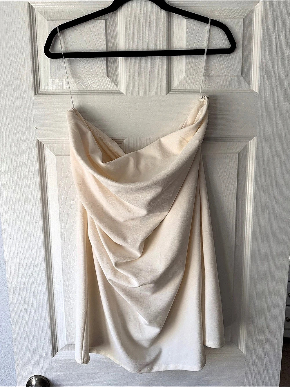 H&M Strapless Short Dress in Cream Size XL NWT